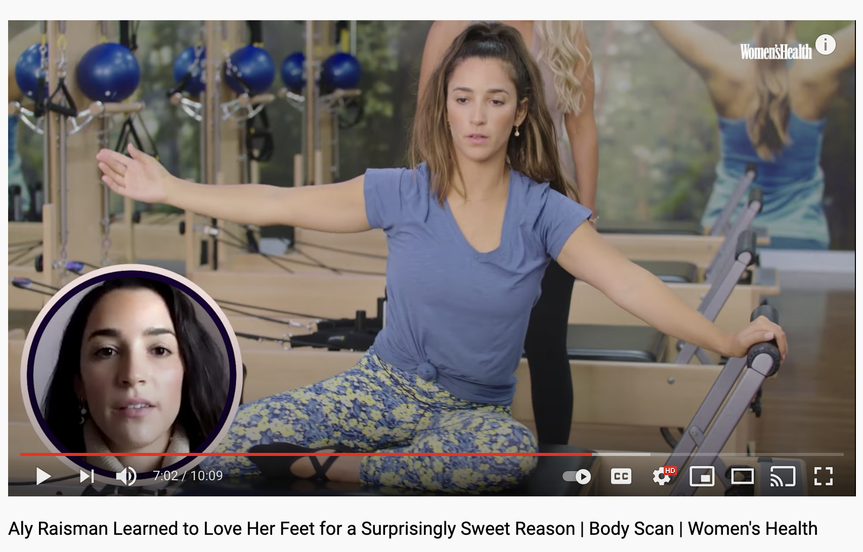 Women's Health Youtube Highlights Aly Raisman and her Partnership with Club Pilates